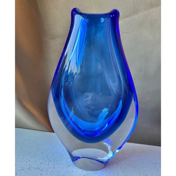 Skrdlovice Other - Skrdlovice Blown Glass Vase Milena Veliskova & Maria Stahlikov 6.75” MCM READ